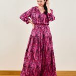 Długa rozkloszowana sukienka - Szafa Gosi - internetowy outlet z odzieżą damską