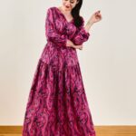 Długa rozkloszowana sukienka - Szafa Gosi - internetowy outlet z odzieżą damską