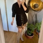 Czarny wiązany sweter - Szafa Gosi - internetowy outlet z odzieżą damską