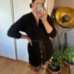 Czarny wiązany sweter - Szafa Gosi - internetowy outlet z odzieżą damską