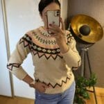 Ciepły mięsisty i miękki kremowy sweter VILA - Szafa Gosi - internetowy outlet z odzieżą damską