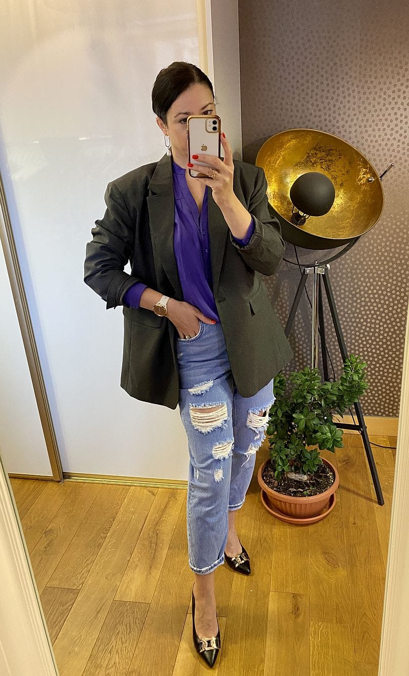 Szara marynarka oversize 40, 42, 44 - Szafa Gosi - internetowy outlet z odzieżą damską