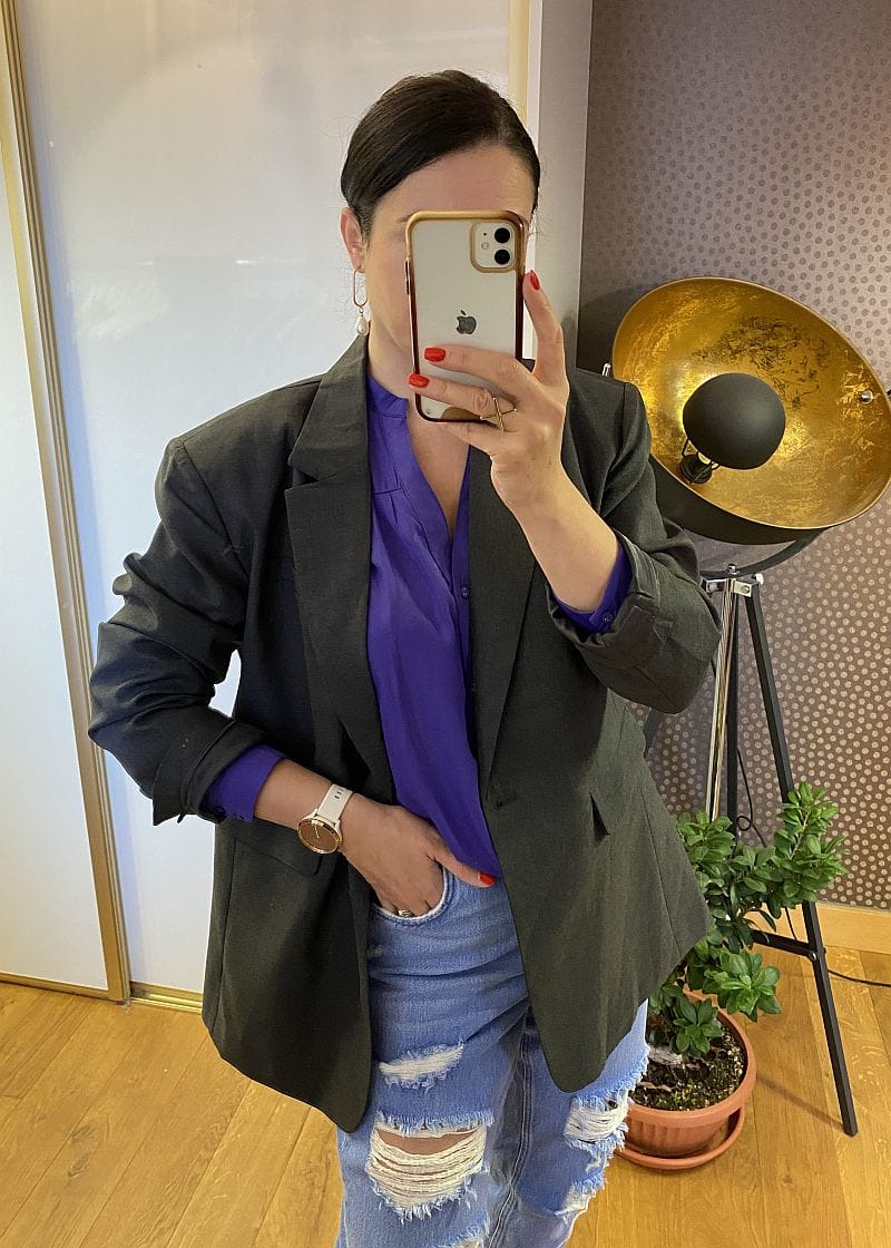 Szara marynarka oversize 40, 42, 44 - Szafa Gosi - internetowy outlet z odzieżą damską