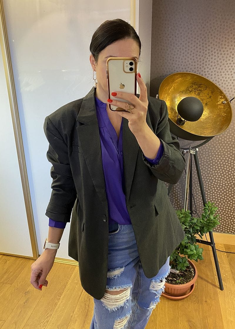 Szara marynarka oversize 40, 42, 44 - Szafa Gosi - internetowy outlet z odzieżą damską