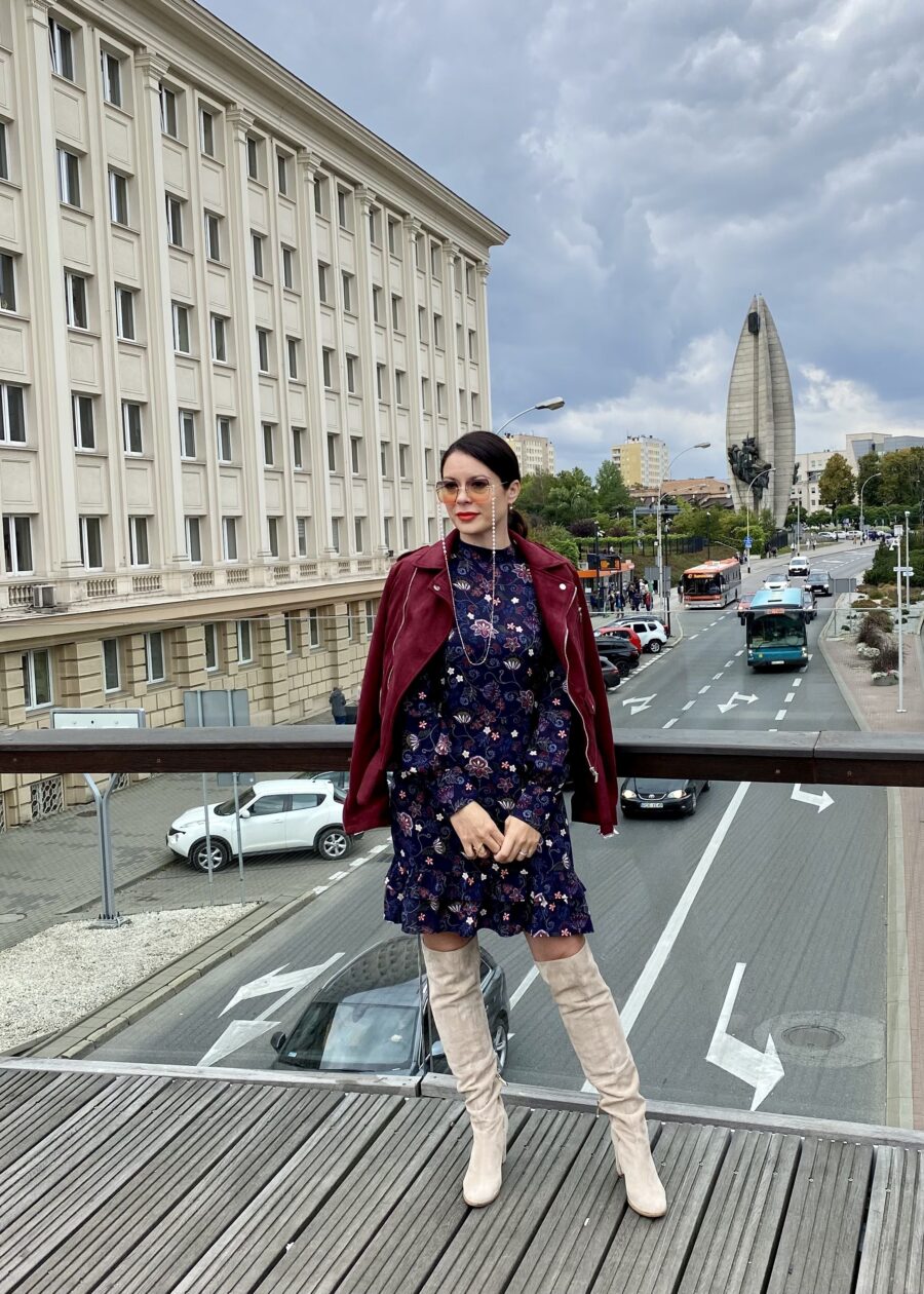 Bordowa zamszowa ramoneska - Szafa Gosi - internetowy outlet z odzieżą damską