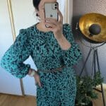 Sukienka z falbaną pantera - Szafa Gosi - internetowy outlet z odzieżą damską