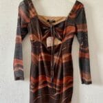 Sukienka z siateczki ze ściągaczem na biuście - Szafa Gosi - internetowy outlet z odzieżą damską