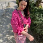 Wiązana spódnica w kwiatki - Szafa Gosi - internetowy outlet z odzieżą damską